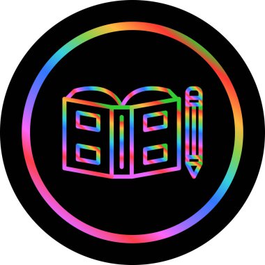 Kitap web simgesi aç, basit illüstrasyon