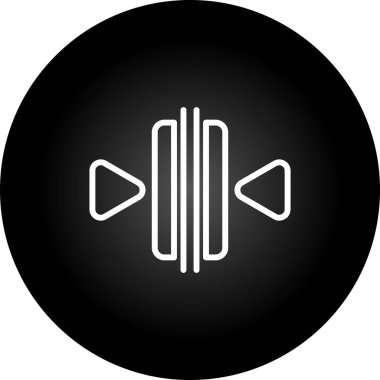 Dikey Birleştirme simgesi, vektör çizimi