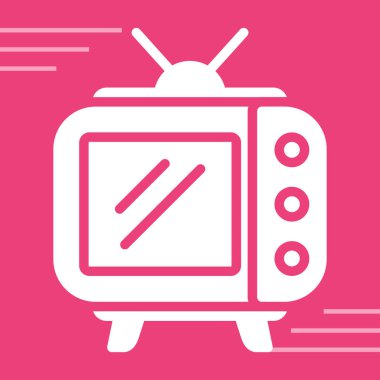 Televizyon. Web simgesi basit illüstrasyon 