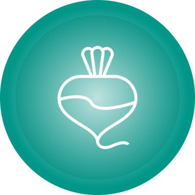 Gıda ikonunun vektör illüstrasyonu. Şalgam   