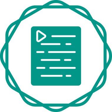 Belge Girintisi simgesinin vektör illüstrasyonu