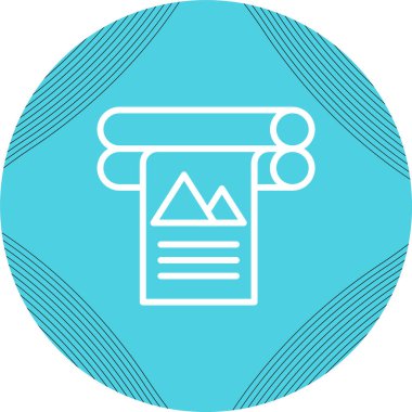 Büyük Biçim Yazıcı vektör simgesi basit illüstrasyon