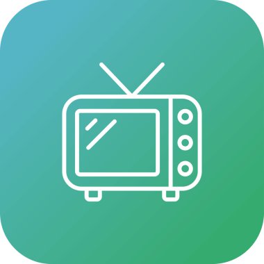 Televizyon. Web simgesi basit illüstrasyon 