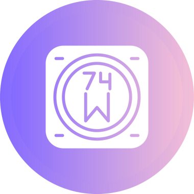 Tungsten kimyasal element simgesi web illüstrasyonu