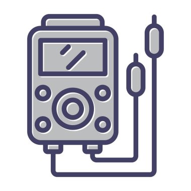 Çoklu metre web simgesi vektör illüstrasyonu