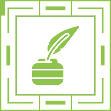 Tüy kalem. Web simgesi basit illüstrasyon