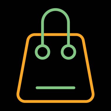 Alışveriş Torbası web simgesi, basit vektör illüstrasyonu 