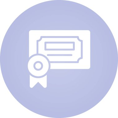 Sertifika. Web simgesi basit tasarım 