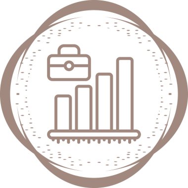 Grafik simgesi, İş Konsepti, Vektör İllüstrasyonlu Çanta 