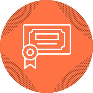 Sertifika. Web simgesi basit tasarım 