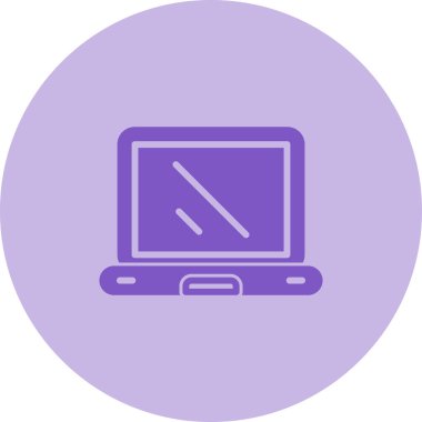 dizüstü bilgisayar simgesi, basit vektör tasarımı 