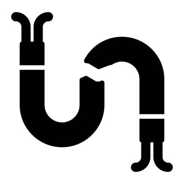 Kırık Kablo ağ simgesi, basit vektör illüstrasyonu