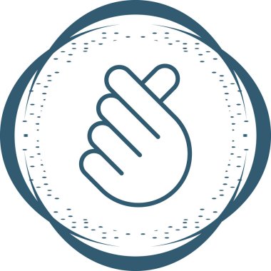  I Love You el hareketi ikonu, vektör illüstrasyonu 