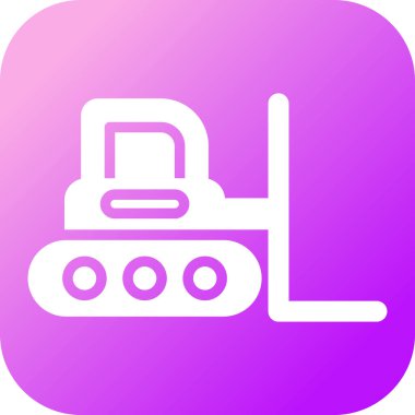 Modern Buldozer simgesinin vektör çizimi 