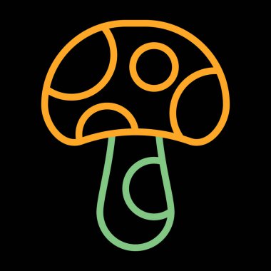 Mantar. Web simgesi basit illüstrasyon 