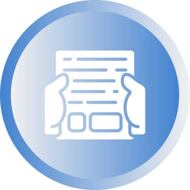 belge web simgesi, vektör illüstrasyonu