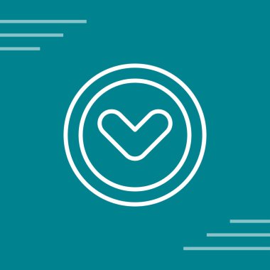 İşaret simgesini işaretle. vektör illüstrasyonu 