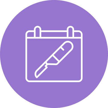 Takvim ve zamanlama simgesi satır biçimi