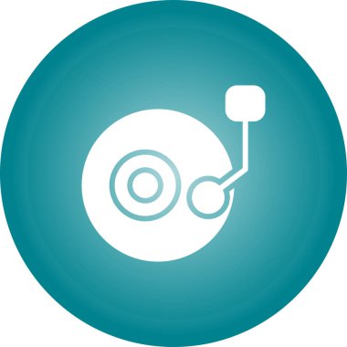 DJ döner tablosu. Web simgesi basit illüstrasyon