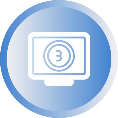 Geri sayım web simgesi vektör illüstrasyonu