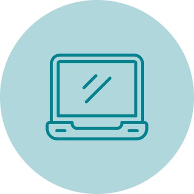 dizüstü bilgisayar simgesi, basit vektör tasarımı 