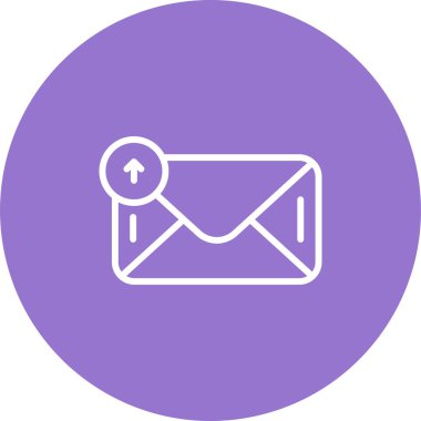 Giden posta simgesi basit vektör illüstrasyonu