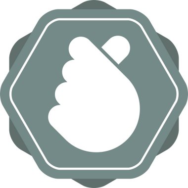  I Love You el hareketi ikonu, vektör illüstrasyonu 