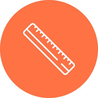 Düz cetvel simgesinin vektör çizimi 