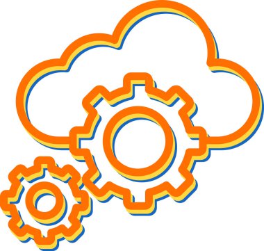  Bulut Orkestrasyonu Web simgesi Basit tasarım