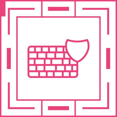 Firewall web simgesinin vektör illüstrasyonu      