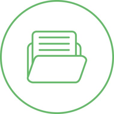 Belge vektör illüstrasyonlu dizin