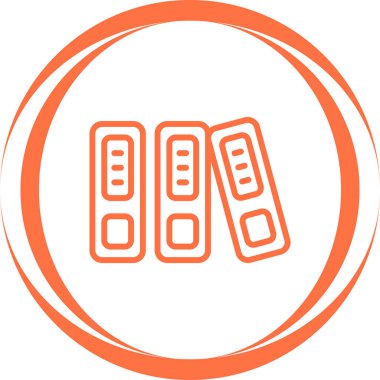 Belge Arşivleme Web simgesi vektör illüstrasyonu