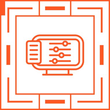 Masaüstü Bilgisayar Web simgesi vektör çizimi