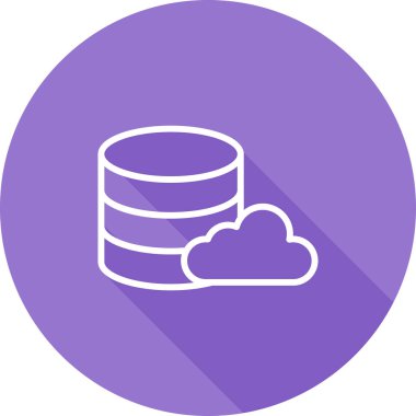 Bulut Veritabanı simgesi. vektör illüstrasyonu.