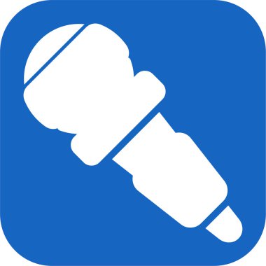 mikrofon web simgesi, vektör çizim