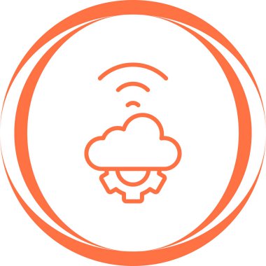 Bulut Otomasyonu Web simgesi vektör çizimi