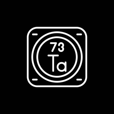 Periyodik tablonun kimyasal elementinin web illüstrasyonu