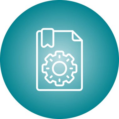 belge web simgesi, vektör illüstrasyonu