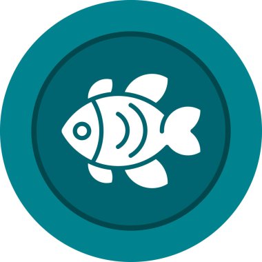 balığı web simgesi, vektör çizim 