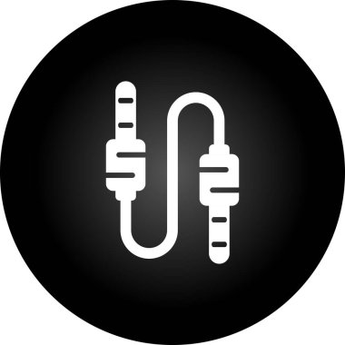 ses kablosu simgesi web illüstrasyonu