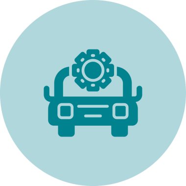 araba simgesi tasarımı, web illüstrasyonu