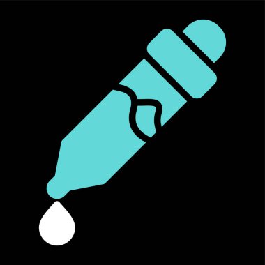 pipette simgesi, web basit illüstrasyon