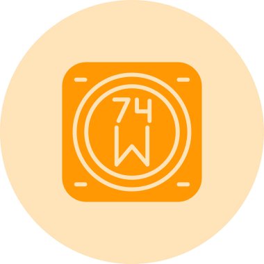 Tungsten kimyasal element simgesi web illüstrasyonu