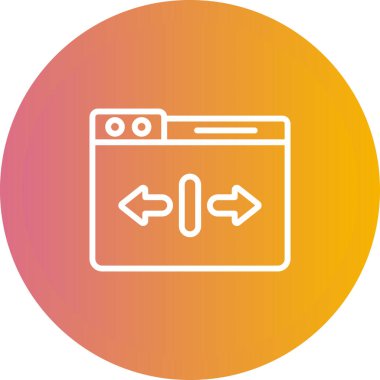 Uygulamalar ve web siteleri için ölçeklenebilirlik veya ölçeklenebilir sistem çizgisi resim vektörü simgesi