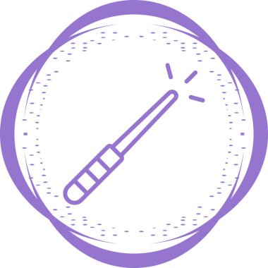 Sihirli değnek simgesi, basit vektör çizimi