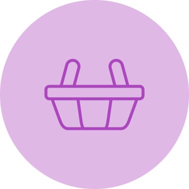 Sepet simgesi, vektör illüstrasyonu basit tasarım