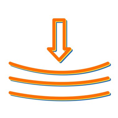  Rekabet baskısı simgesi. vektör illüstrasyonu