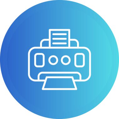 yazıcı vektör simgesi basit illüstrasyon