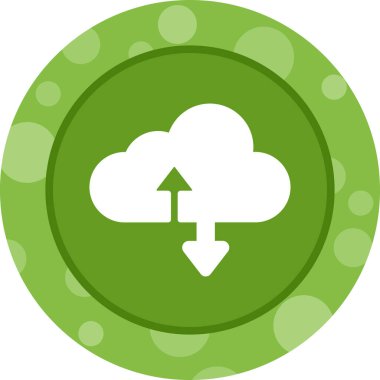 Bulut hesaplama. Web simgesi vektör illüstrasyonu