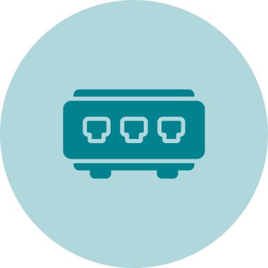 RF Yönlendirici Endüstriyel Ağ Anahtarı İletişim Vektörü Simgesi Tasarımı